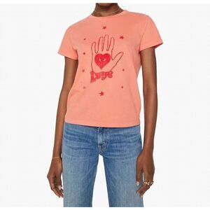 NEW MOTHER Sz XS Itty bitty goodie goodie seeing love tee shirt in pink